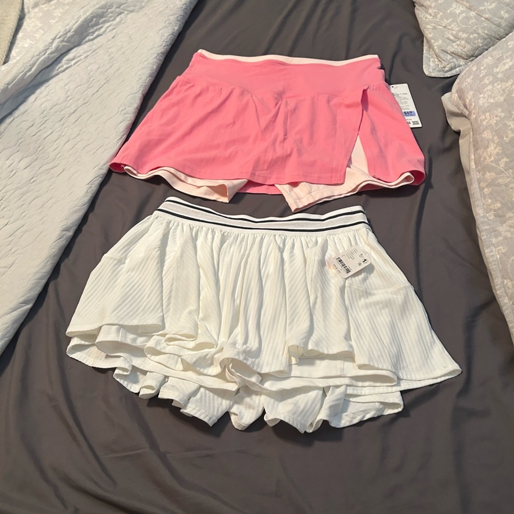 2 -Free people and lululemon Pink Skort and white skort sold out!see pics